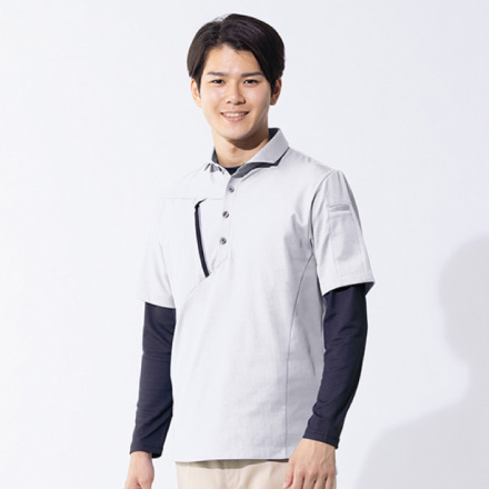 専用‼️【BRIEFING】 長袖ポロシャツ ホワイト 長袖ワークビズポロシャツ（ホワイト） -WWSワークウェアスーツ