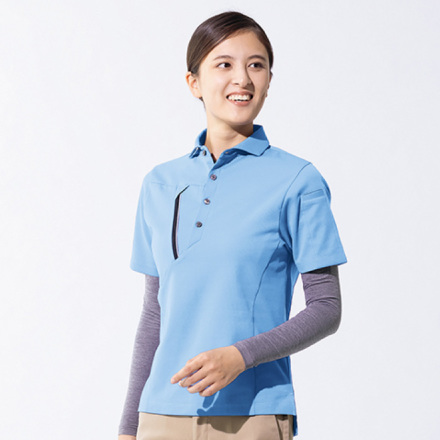 ねむ❕ページ 作業服の通販 半袖ポロシャツ アイトスAITOZ az-50016【サンワーク本店】