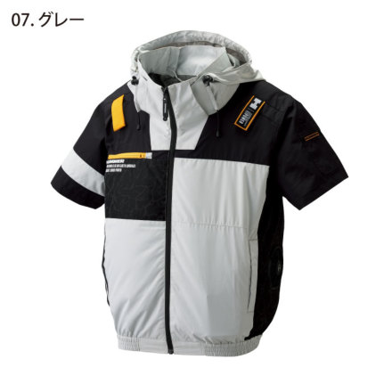 アタックベース] 09905 HUMMER 空調風神服チタンフード半袖ブルゾン