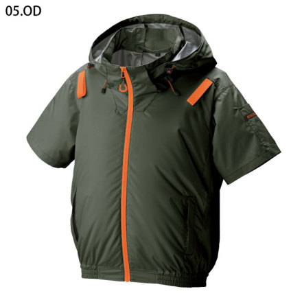 アタックベース] 1145 The tough 空調風神服チタンフード半袖ブルゾン