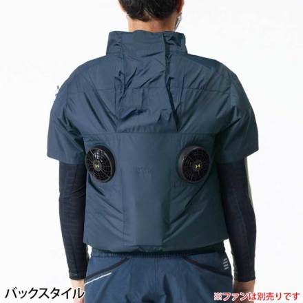 アタックベース] 2245 The toughメガカスタム付き空調風神服チタン半袖