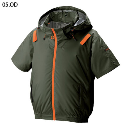 アタックベース] 3345 The tough 空調風神服チタンフード半袖ブルゾン