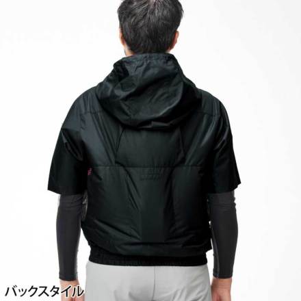 アタックベース] 8845 The tough 空調風神服チタンフード半袖ジャケット