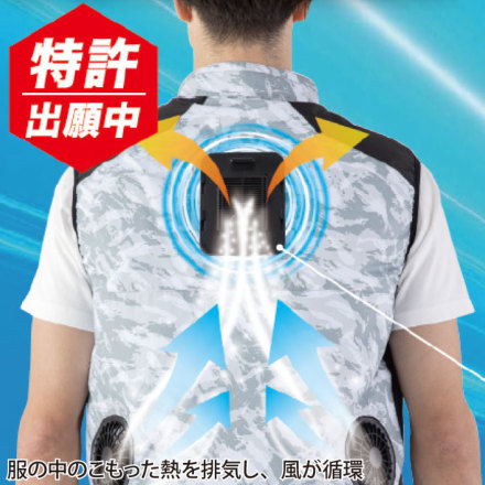 冷蔵服フリーサイズモバイルバッテリー付き THANKO サンコー ファン付き 冷蔵服4 ベスト PDモバイル