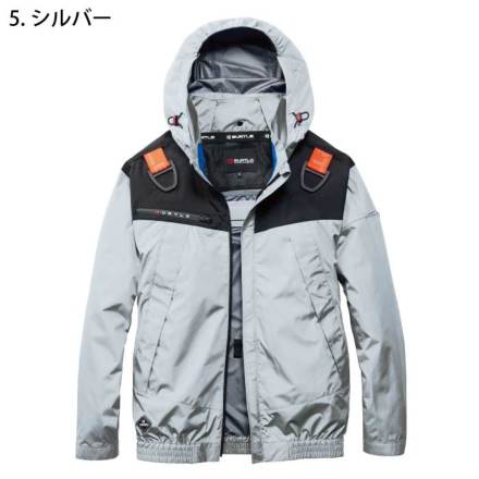 [新品]バートル AC1191 空調服 Lシルバー グレー ×2 バートル] AC1191 ACフーディジャケット(ユニセックス)