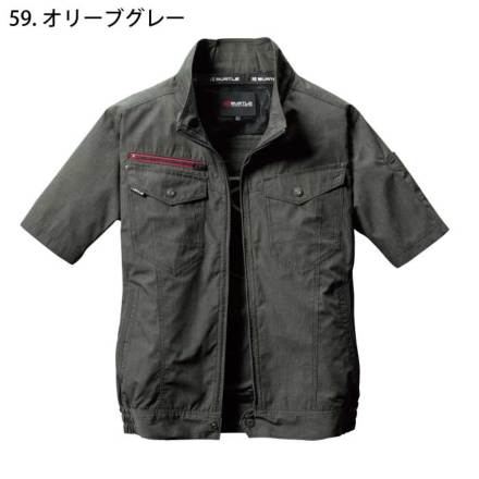 BURTLE AC7146 空調服 Lサイズ カーキ バートル] AC7146 エアークラフト半袖ブルゾン【大サイズ】