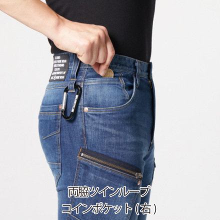 BURTLE 5012、5002 未使用.2着　使用済.1着 バートル] 5012 ストレッチデニムカーゴパンツ(ユニセックス