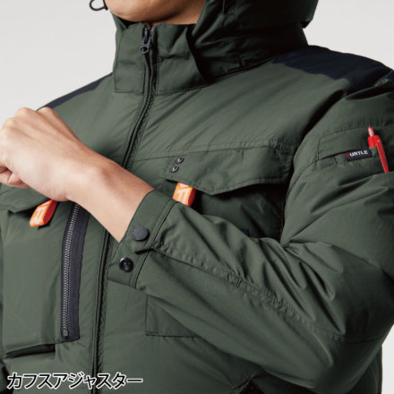 バートルAC2041のAC長袖ブルゾン　 綿100％ ミルスグリーン Ｍ バートル AC2041（服のみ）｜空調服・EFウェア専門店
