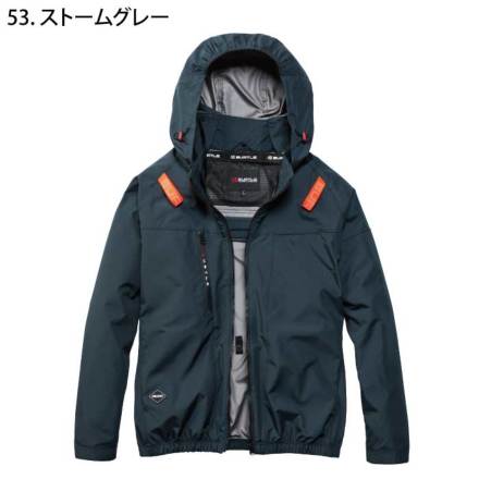 (7) 4つ穴 空調服 バートル AC2091HB ストームブラック XXL ハイバックファン取付[バートル] AC2091HB エアークラフトブルゾン