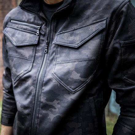 CHUSAN [HOP-SCOT] 9488 ドット迷彩ストレッチ ボンディング ブルゾン