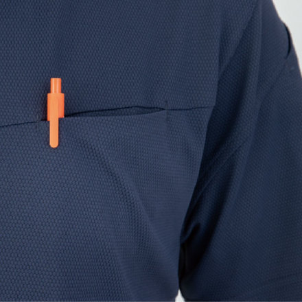 コーコス] AE-1728 ニオイクリア(R) エコ制電 鬼鹿の子 長袖ポロシャツ