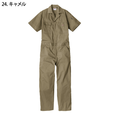 コーコス [Dickies] D-6702 ライトT/Cストレッチ 半袖ツナギ