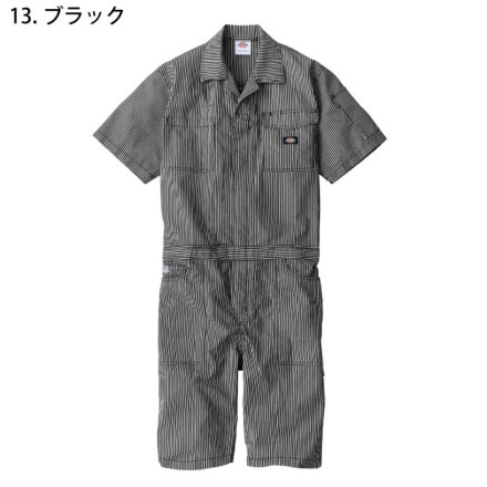 コーコス [Dickies] D-7104 ライトストレッチヒッコリー半袖ツナギ