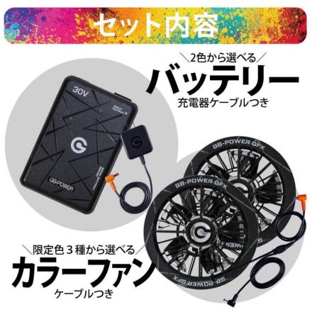 長信ジャパン [GB-POWER] GFXS/GB430 30V【バッテリーファン】セット