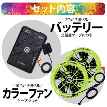 長信ジャパン [GB-POWER] GFX/GB430 30V【バッテリーファン】セット