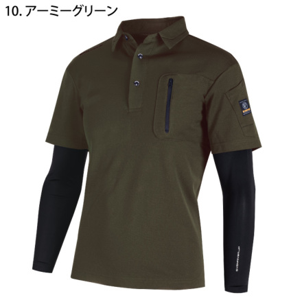 EVENRIVER] HY08 フェイクレイヤードドライポロシャツ