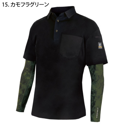 未使用 Invel ポロシャツ 黒 作業服 EVENRIVER イーブンリバー ドライシールポロシャツ 半袖