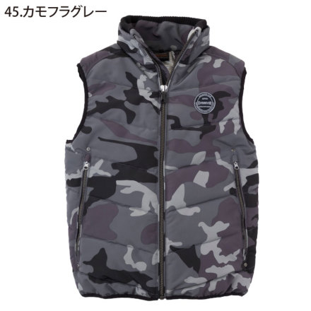 アイアンハート　カーキコットン ベスト 幅広いシーンで着ることができます！【アイアンハート】キルティング