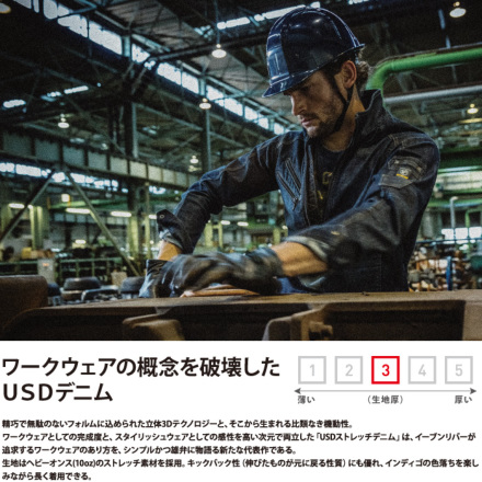 EVENRIVER] USD-407 ストレッチデニム ブルゾン