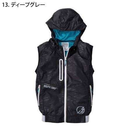 アイズフロンティア10206 ベスト空調服Dグレー L ブラック アイズフロンティア 空調作業服 空調ベストセット 春夏 メンズ