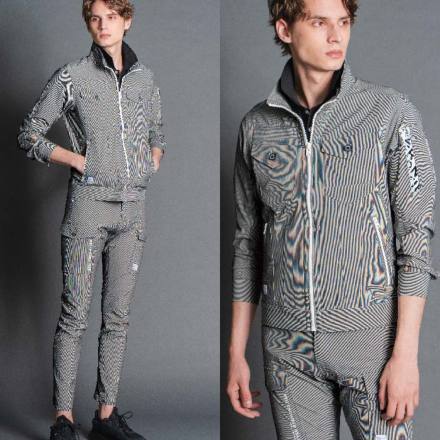 【未使用級】インディヴィ　スラブストライプ　セットアップ　15号　13号 INDIVI（インディヴィ）の「◇【2点セット/洗える】ニット＆ストライプ