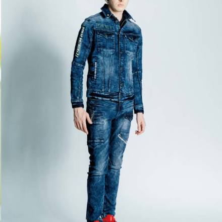 アイズフロンティア] 7350 ハイパワーストレッチデニム3Dワークジャケット