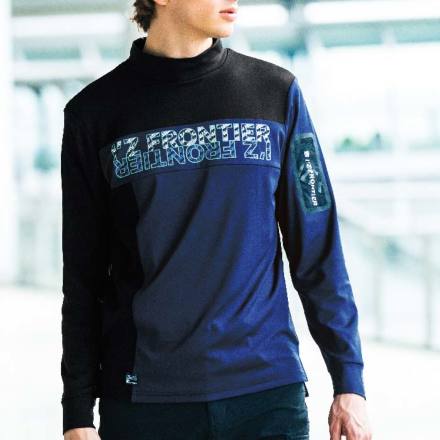 アイズフロンティア] 9102 裏ピーチ起毛・ストレッチ長袖モックネック