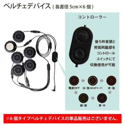 アイズフロンティア] PS121 冷却ペルチェ6個タイプ長袖ジップアップ