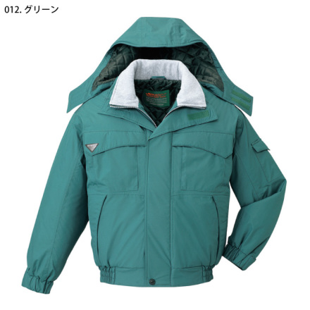 【希少】 真冬対応可能　GYAKUSOU フード付きブルゾン 青緑　L 配色ファイバーダウンブルゾン[品番：GORW0007334]｜GORGE （ゴージ