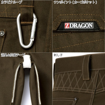 自重堂 [Z-DRAGON] 71402 ノータックカーゴパンツ | 作業服