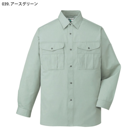 アイボリー・カーキ長袖トップス 自重堂] 46104 エコ長袖シャツ 【大サイズ】