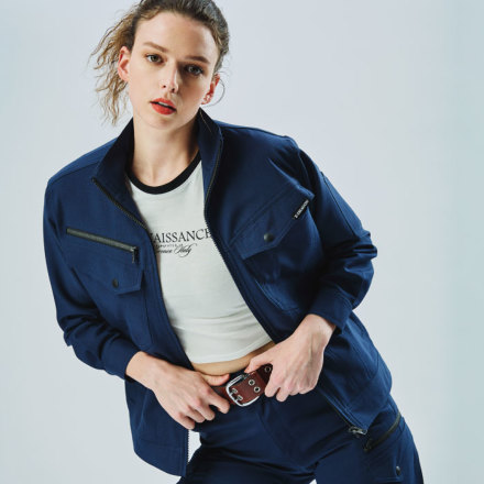 新品未使用★IDone Mogul 3L PNT ネイビー 166cm 自重堂 [Z-DRAGON] 76900 エコ製品制電ストレッチ長袖ジャンパー 【大