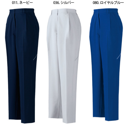 自重堂] 86806 製品制電ストレッチレディースワンタックパンツ（裏付
