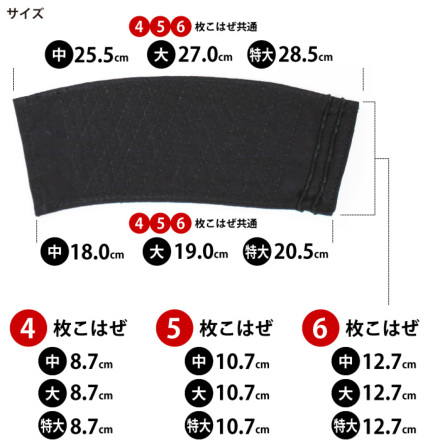 きねや足袋] 青縞手甲 4枚、5枚、6枚コハゼ