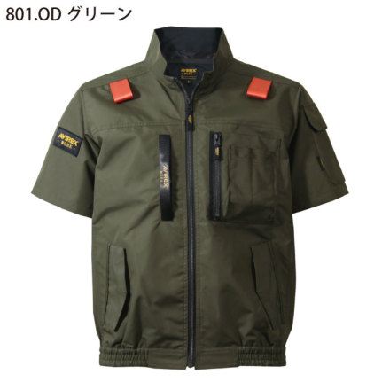 クロダルマ [AVIREX WORK] AV413 ワーク半袖ブルゾン（EFウェア）