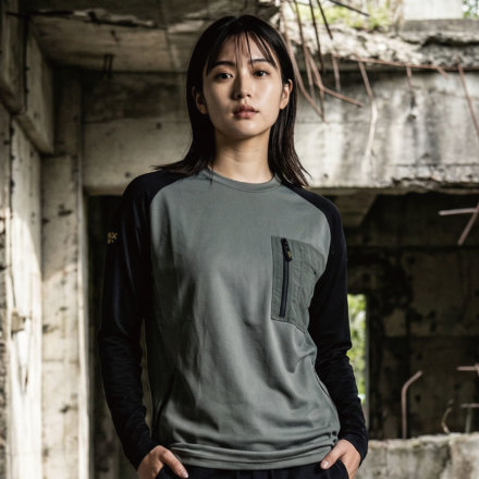 クロダルマ [AVIREX WORK] AV808 ハイブリッドTシャツ