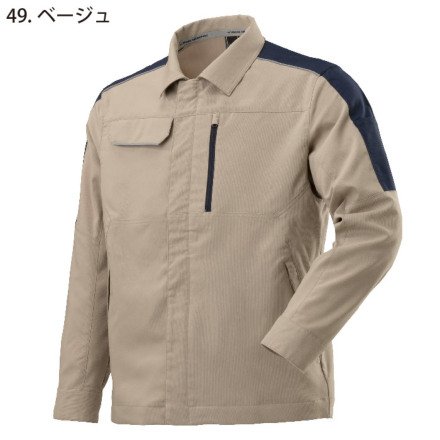 メンズ 作業服 ジャケット ミズノ 長袖ジャケット F2JE9186 オールシーズン用 作業着 帯電防止 ネイビー×ブルー Lサイズ ワークジャケット ミズノ F2JE9186-A 作業着・ワーキングユニフォーム