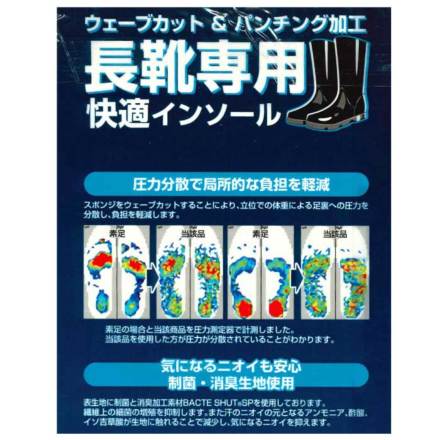 モリト] is-fit M070-5325 快適インソール 長靴専用