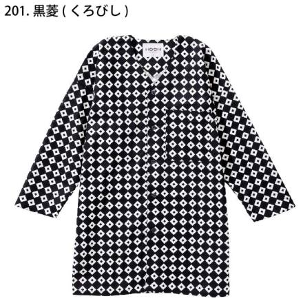 半纏地と幟旗の鯉口シャツsize L 鯉口シャツ 金彩牡丹と桜（黒）超巾広サイズ（4L） 大人鯉口