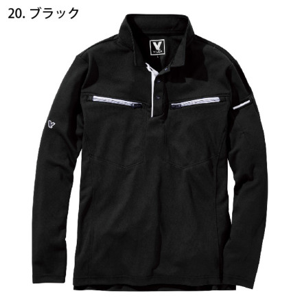 HOOH [VILEA] 601 ミニ衿長袖ポロシャツ