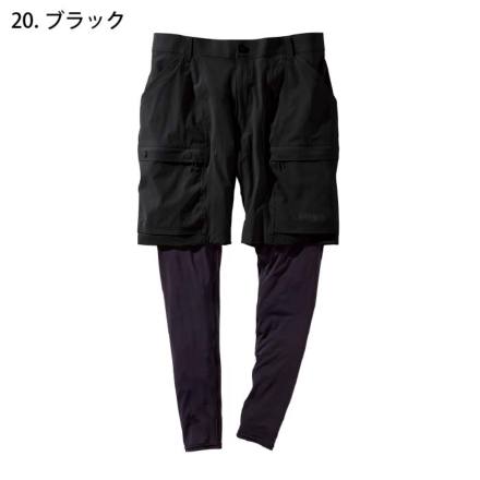 HOOH [VILEA] 6184 フェイクレイヤードハーフパンツ