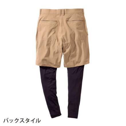 フェイクハンさん専用 HOOH [VILEA] 6184 フェイクレイヤードハーフパンツ