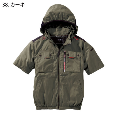 今年人気のブランド品や HOOH] ミドルファン半袖フードジャケット 快適ウェア V1127 暑さ対策・冷却グッズ