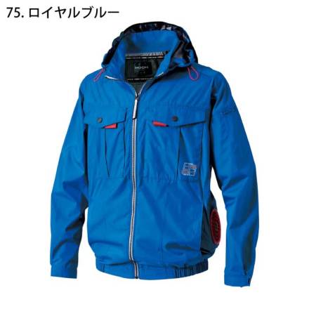 HOOH] V1212 快適ウェア サイドファン長袖フードジャケット