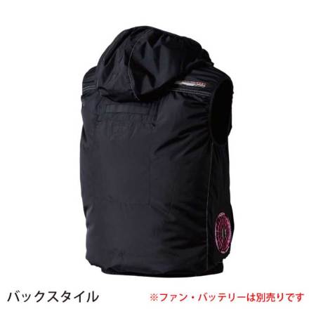 HOOH] V1219 快適ウェア サイドファンフードベスト