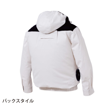 刺繍入りホワイトフードジャケット セール】2way中綿フードブルゾン（ダウンジャケット/コート