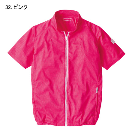 HOOH] V771 快適ウェア用 半袖ニットブルゾン