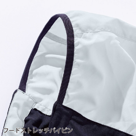 HOOH] V8817 サイドファン半袖フードジャケット