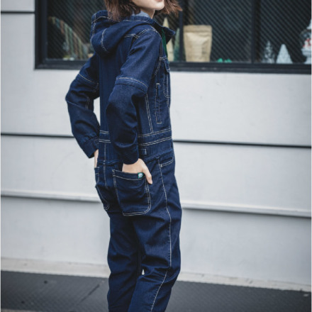 グレイスエンジニアーズ] GE-700 アグリデニム・つなぎ服