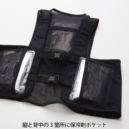 桑和] 80056 保冷剤ベスト(保冷剤3個付き)